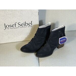 Josef Seibel Fur lined Daphne Velour Suede Zippered Boots, Size EU 42, US 10, NW